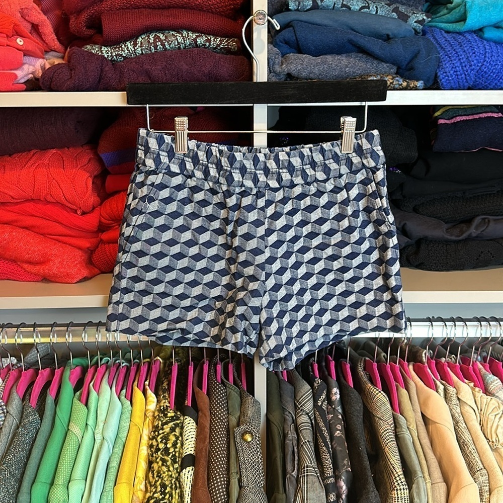 J Crew blue print shorts size 0​